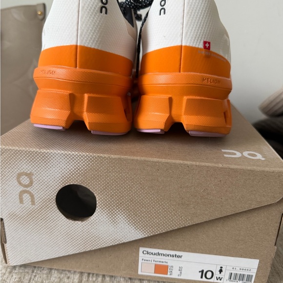 ON Women's Athletic Shoes - Cream and Orange - Picture 8 of 9